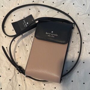 Kate Spade Black and Tan Phone Crossbody